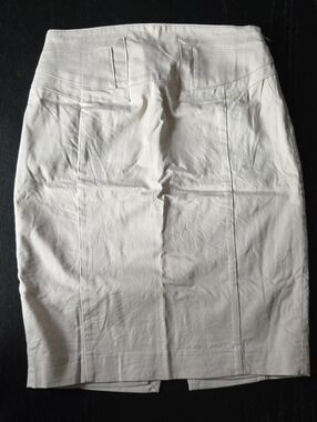 Express Cream Pencil Skirt